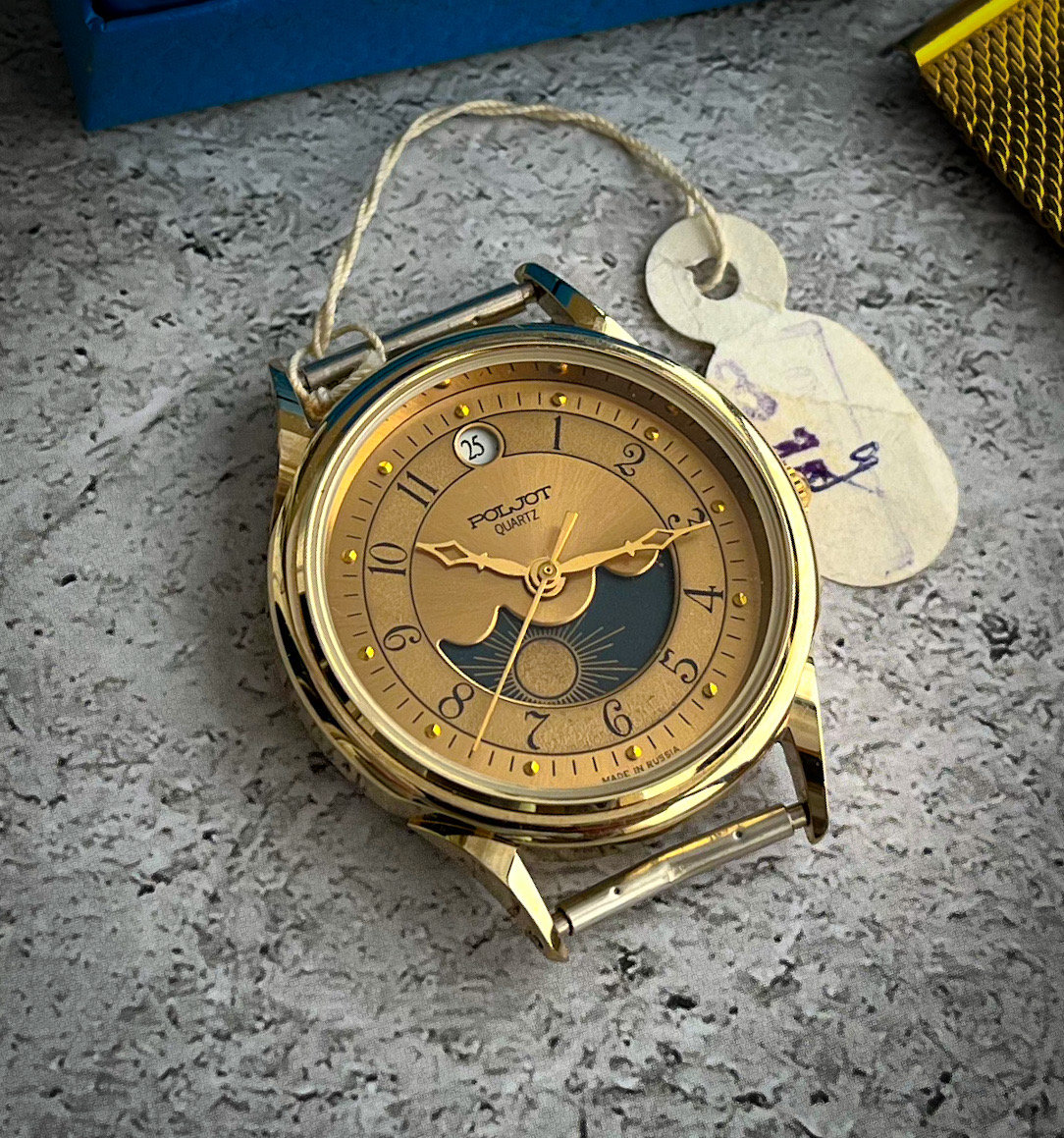 Ultra Very Rare Moon Phase Watch Poljot, Soviet Vintage,moon Watch