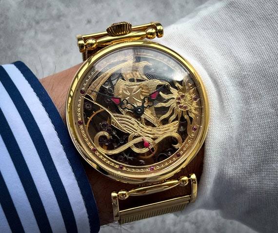 Orologio Orologio fatto a mano Orologio scheletrato Orologio