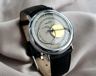 Seltene Vintage Raketa Uhr, Copernicus Vintage Armbanduhr, Copernic Uhr (Kopernik), mechanische sowjetische Uhr, MoonPhase antik alt/Geschenk für ihn