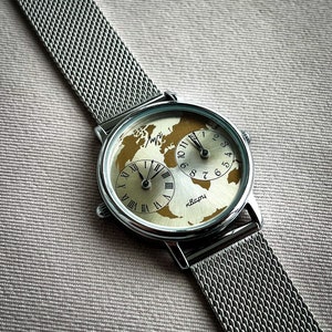 Seltene Armbanduhren Luch, Vintage-Sowjetuhr, Doppelangebot, Geschenk für ihn, Armbanduhren im Retro-Stil, Accessoires, Herrenkollektion, Quarzuhren, Rarität Bild 4