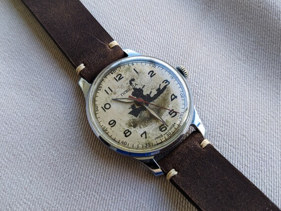 RARE Unique Wrist watch POBEDA Handmade rarity di… - image 4