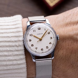 Mechanical vintage wristwatch POBEDA condition,Soviet USSR watch,Watches Vintage,Men’s wristwatches, holiday gift for him, collectible retro