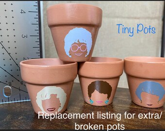 Single Replacement pot for: Golden Girls Tiny Terra-cotta pot set