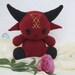 Crochet Baphomet doll, Halloween amigurumi, Horror gifts