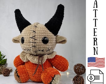 Baphomet pattern, Sam crochet doll pattern