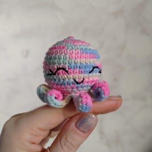 Octopus keychain, No sew crochet pattern image 7