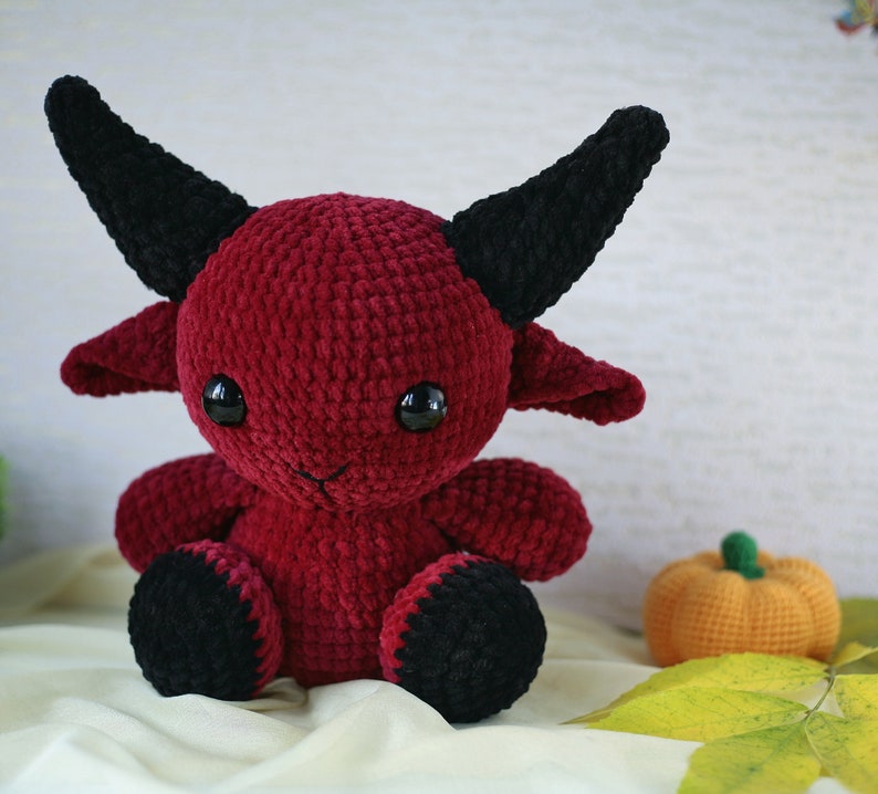 Plush Baphomet, Amigurumi Baphomet, Custom crochet devil 