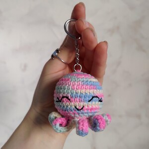 Octopus keychain, No sew crochet pattern image 3