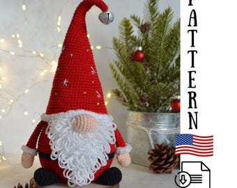 Santa gnome pattern, Christmas gnome