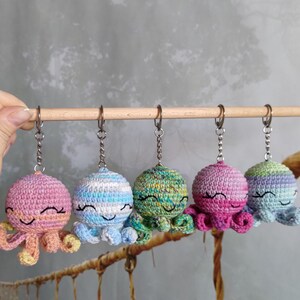 Octopus keychain, No sew crochet pattern image 9