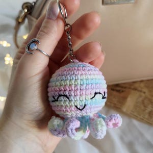 Octopus keychain, No sew crochet pattern image 10