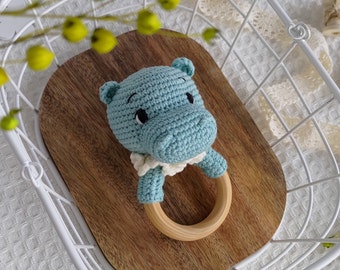 Crochet baby rattle, New baby gift, Rattle for baby, Personalized rattle