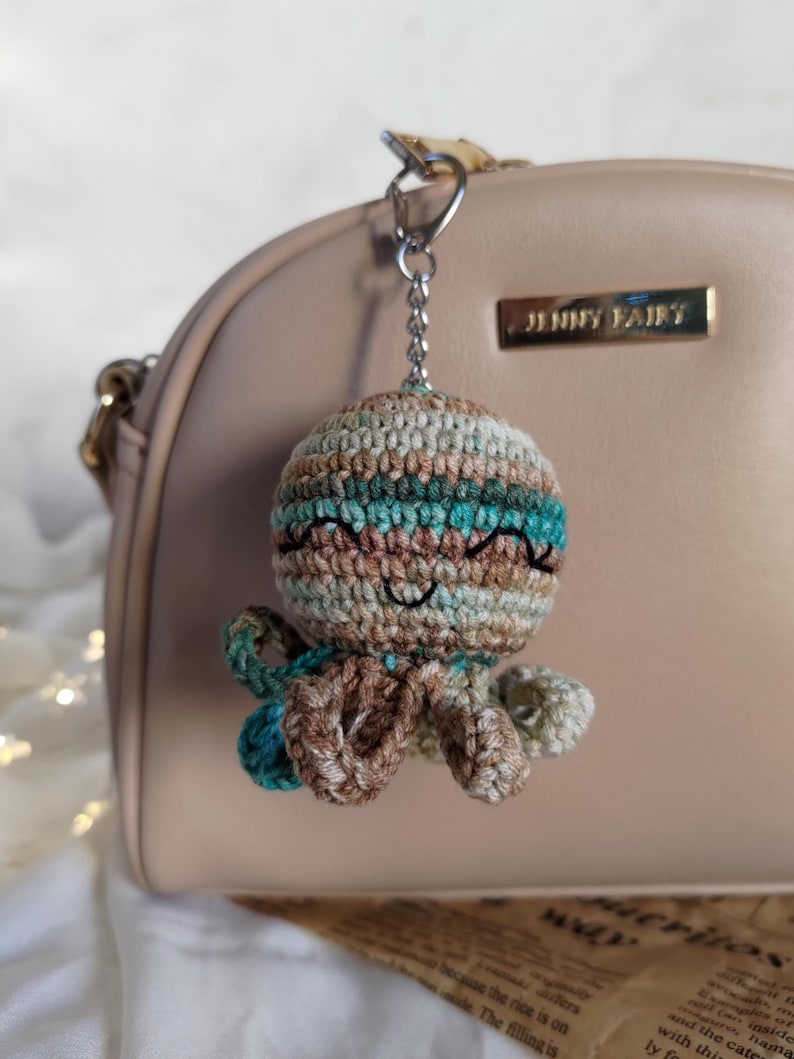 Octopus keychain, No sew crochet pattern image 8