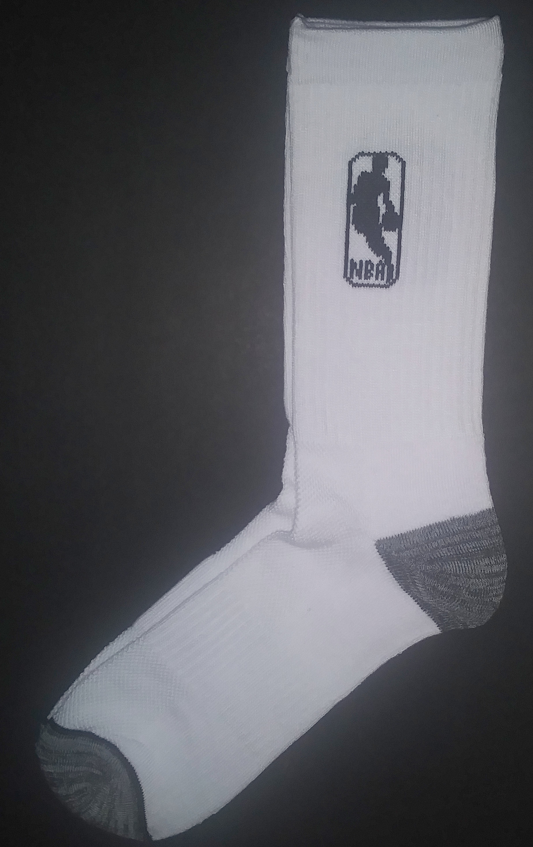 NBA Sport Socks white With Black Logo Etsy