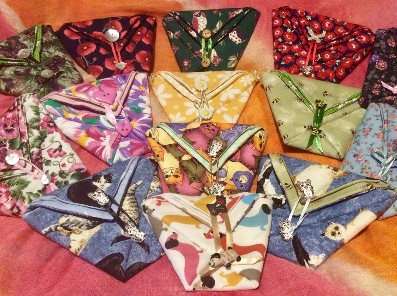 Handmade jewellery case trinket pouch crystal case