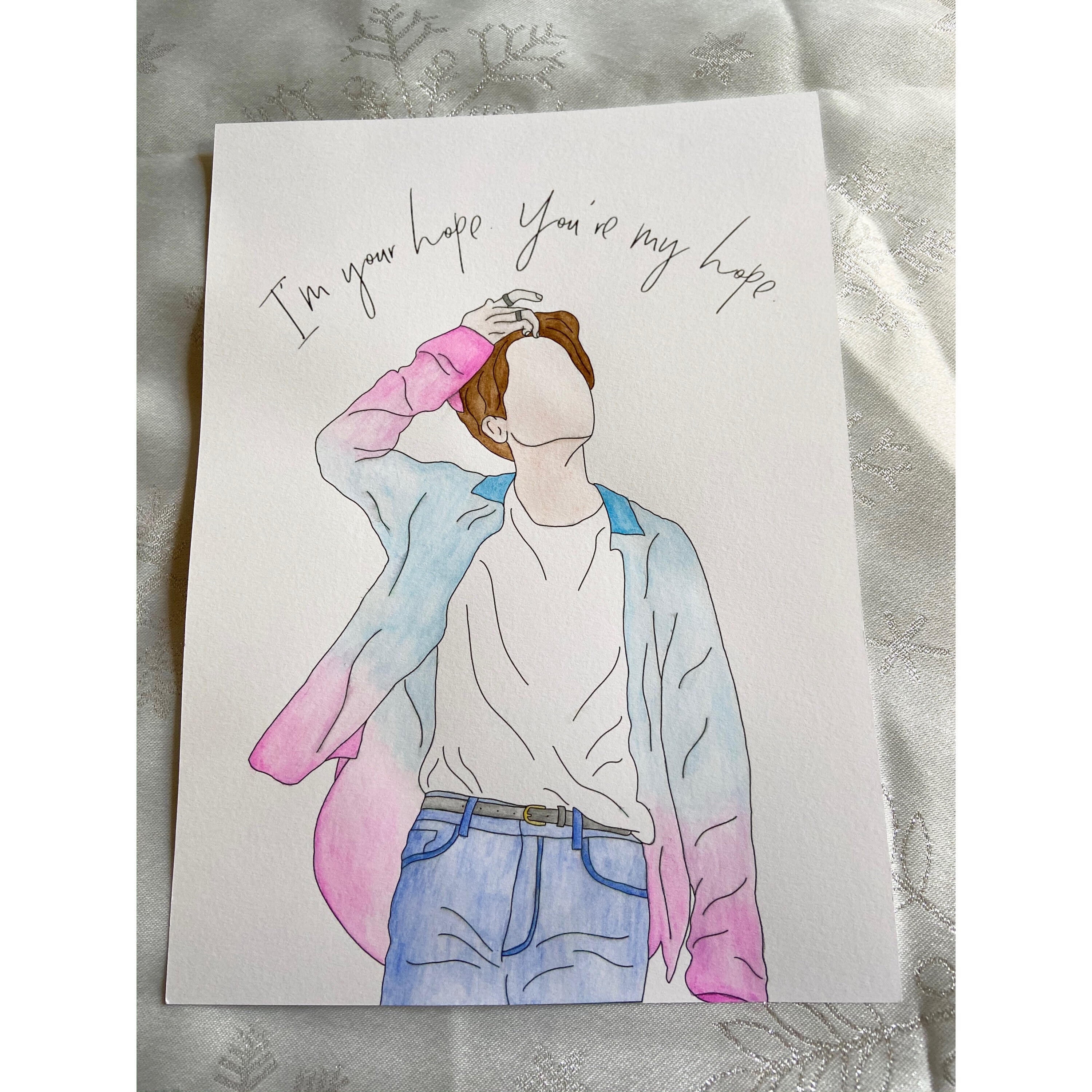 BTS Inspired Watercolour Paintings Etsy