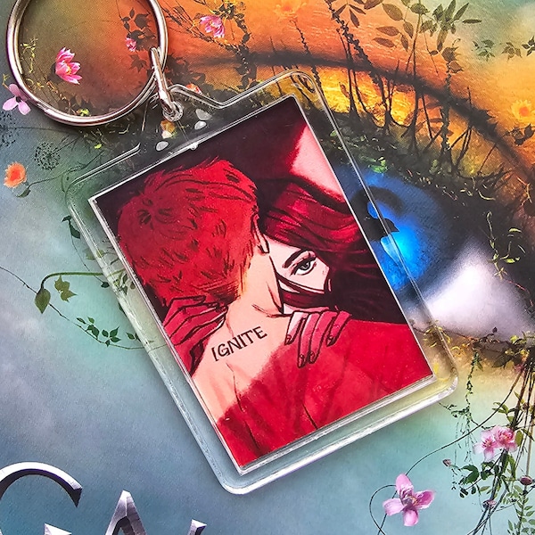 Ignite Me, Shatter me Series, Acrylic Keyring - Keychain - Juliette & Aaron - Bookish gift - book lover - Bookworm - booktok - UK - 2023