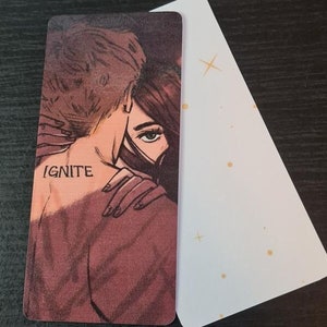 Ignite Me, Shatter me Series, Double Sided Waterproof Bookmark - Juliette & Aaron - Christmas gift - book lover - stocking filler - booktok