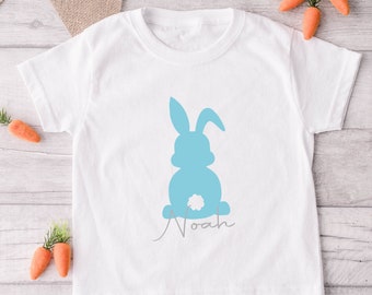 Personalised T-shirt Easter Bunny Rabbit, Customised T-shirt, Your Name Top, Easter Egg Basket Gift, Baby Vest, Baby grow, 1