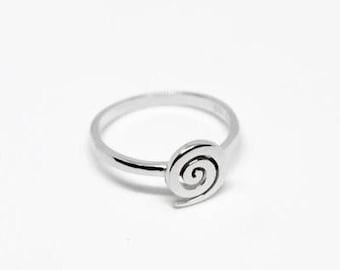 Silver spiral ring, Greek spiral ring, Jewelry for wife, Greek jewelry, Spiral jewelry, Anniversary gift, Wife's jewelry, Christmas gift