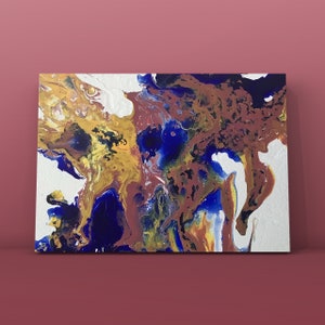 Magenta flytande konstmålning