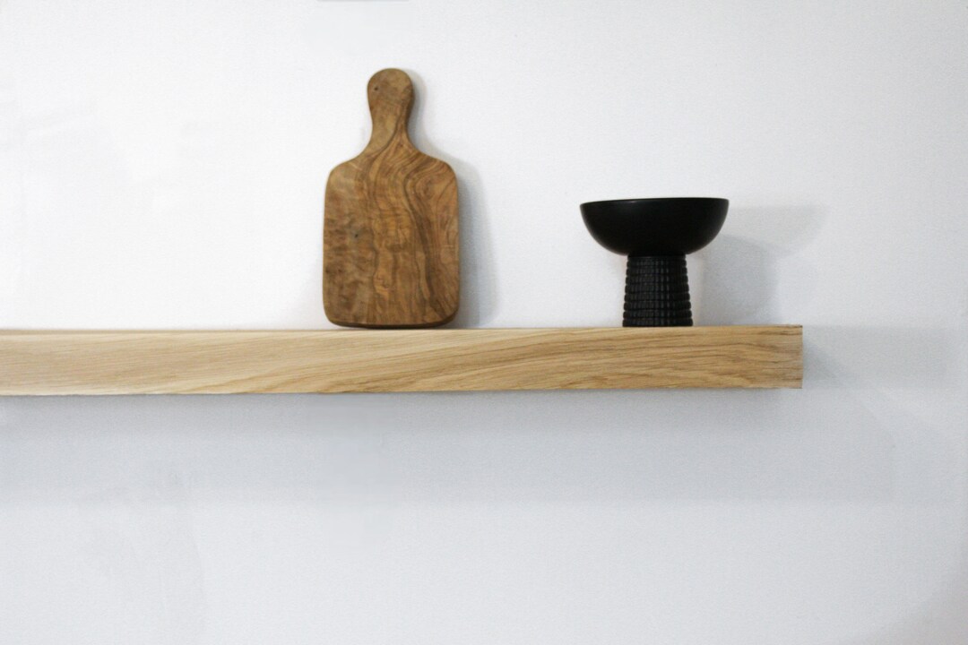 Rustic Oak Floating Shelf Chunky Shelving 22cm Depth X 5 Cm Etsy UK