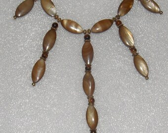 Brown Tiger Eye Beaded Necklace