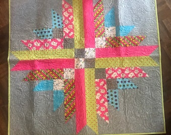 Modern Baby Quilt - Unique and Handmade