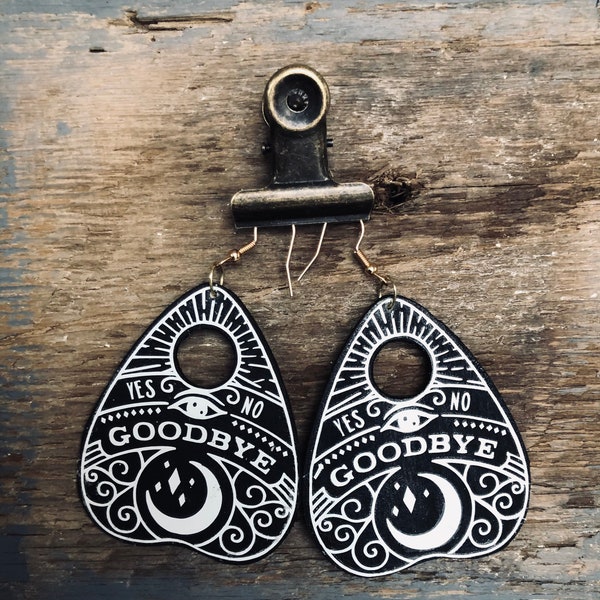 Boucles d’oreilles planchette en bois