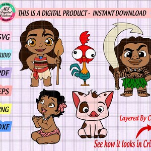 Moana Pig Clipart Etsy