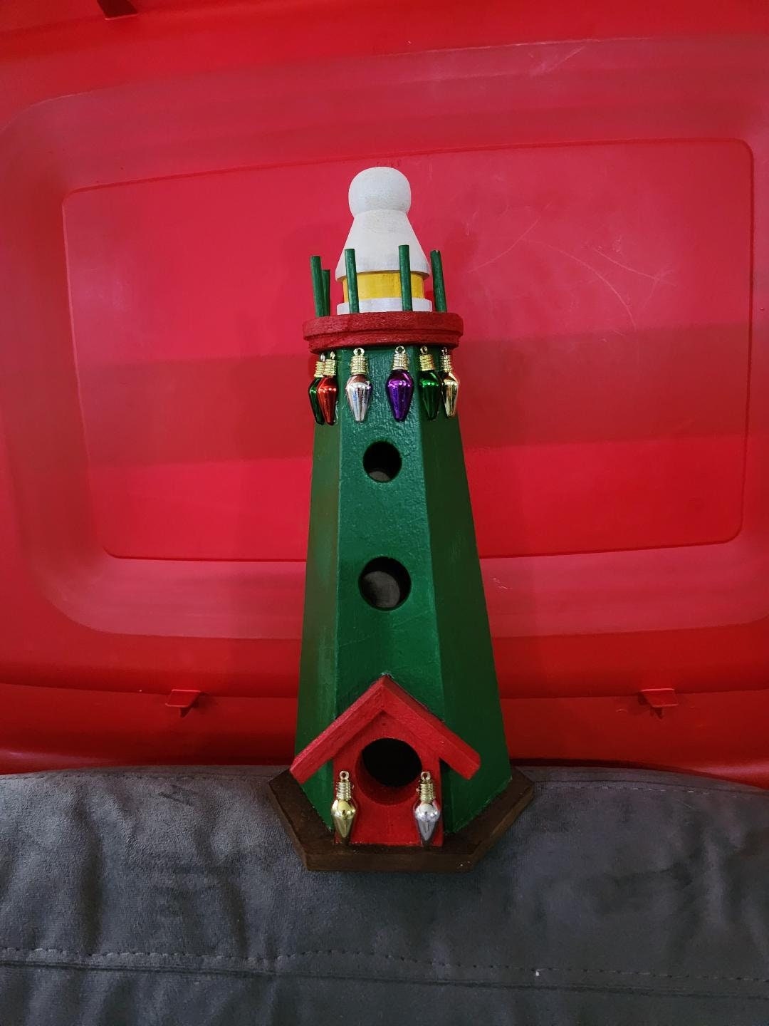 Christmas Lighthouse Etsy