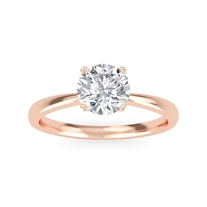 1 Carat Round Cut Diamond Ring - VS2 Diamond Ring - Natural Diamond Ring - Real Diamond Ring - 10K White Gold Ring Women - 10K Gold Ring Men