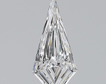 Diamante naturale taglio a gradini a forma di aquilone da 0,30 ct: colore E, purezza VVS2, certificato GIA, pietra sciolta per anello di fidanzamento.