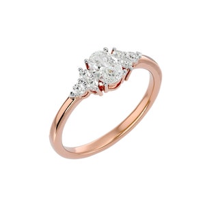 Oval Lab Grown Diamond Engagement Ring - Timeless & Eco-Friendly Elegance