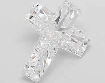 Vrije vorm, labgegroeide diamant 5,66 kt | Unieke ethische verlovingssteen (IGI-gecertificeerd)