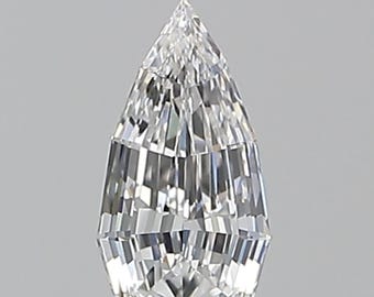 Diamante a taglio a pera da 0,32 ct: pietra sciolta certificata GIA, colore E, purezza VVS1, per anello di fidanzamento.
