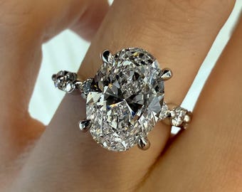 3 Karat Oval Labradorit Diamant Einzigartige Verlobungsring IGI Zertifiziert