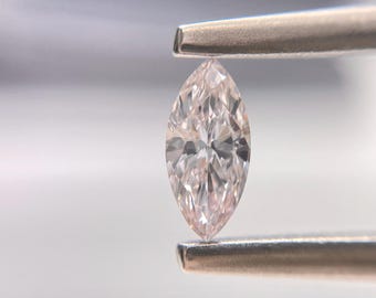 Marquise Cut Natural Diamond 0.25ct Light Pink VS1 GIA Certified Loose Diamond for Custom Engagement Ring Stone