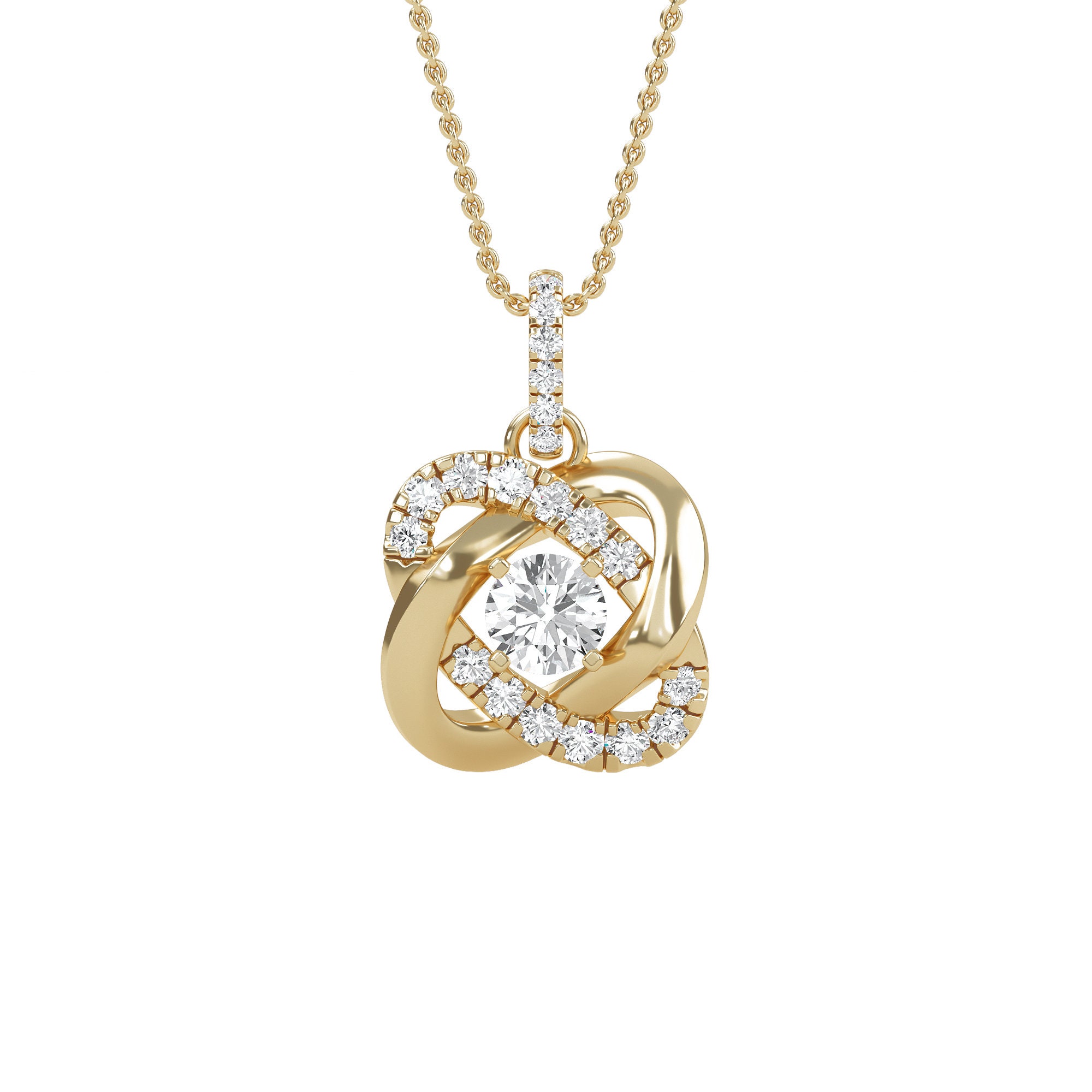 Love Pendant Diamond Surround