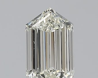 0.50ct Hexagonal Step Cut Natural Diamond J VS2 GIA Certified Rare Loose Diamond for Bespoke Engagement Ring Jewelry