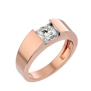 1 Carat Lab Grown Diamond Round Cut Solitaire Engagement Ring, Classic Round Solitaire Diamond Ring