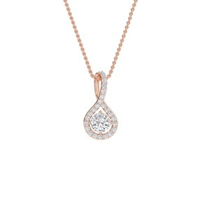 Unendlich Runde Diamant Pave Set Anhänger, Infinity Anhänger, VVS Diamant Anhänger, Lab erstellt Diamant Anhänger, Lab gewachsen Diamant Anhänger