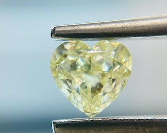 1.11 Carat Heart Cut Natural Diamond – U–V Color, VS2 Clarity, GIA Certified for Engagement Ring