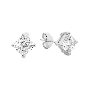 1 Carat Cushion Cut Diamond Earrings - Cushion Diamond Earrings - Lab Grown Diamond Earrings - Cushion Cut Diamond Stud Earrings - Lab Grown