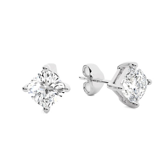 1 carat cushion cut diamond earrings deals