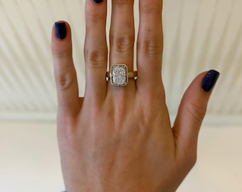 5 Karat strahlender Diamant Lünette Set Verlobungsring 5 Karat IGI zertifiziert