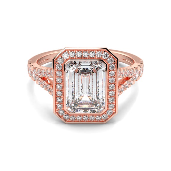 Single Row Petite Double Halo Engagement Ring – Karlise Fine Jewelers