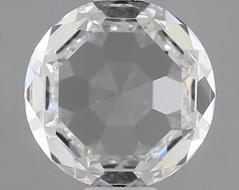 1.02ct Round Rose Cut Natural Diamond E VVS2 GIA Certified Rare Loose Diamond for Bespoke Engagement Ring & Fine Jewelry