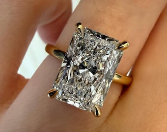 5 Karat strahlender Diamant Solitär Verlobungsring