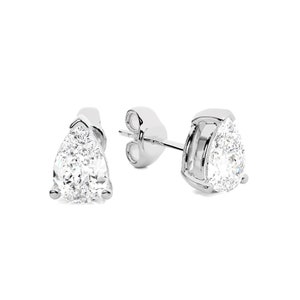 Pear Shape Diamond Stud Earrings - Pear Diamond Earrings - 1 Carat Pear Shaped Diamond - Pear Shaped Diamond Earrings - Lab Diamond Earrings
